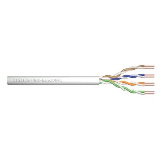 ASSNET250 CAT 6 U-UTP instalační kabel, drát, délka 305 m, Papírový box, AWG 23/1, PVC barva šedá