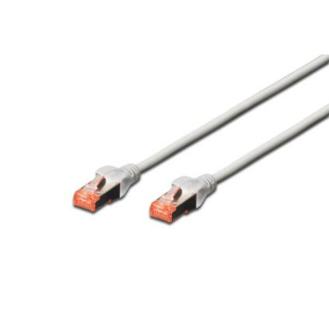 Digitus Patch Cable, S-FTP, CAT 6, AWG 27/7, LSOH, Měď, šedý 0,5m