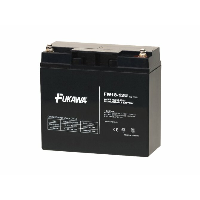 FUKAWA akumulátor FW 18-12 U (12V; 18Ah; závit M5; životnost 5let)