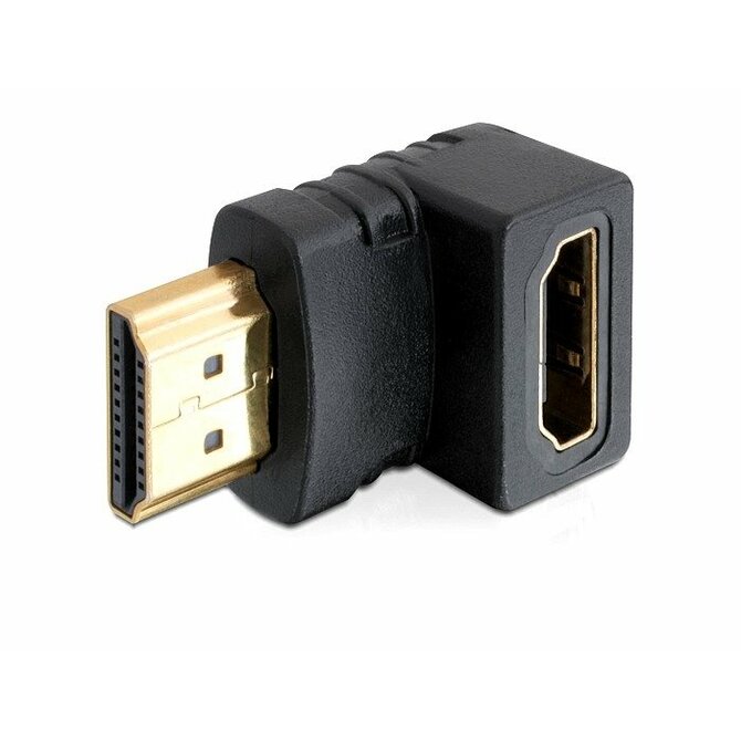 Delock adaptér HDMI A samec/samice, pravoúhlý, dolů