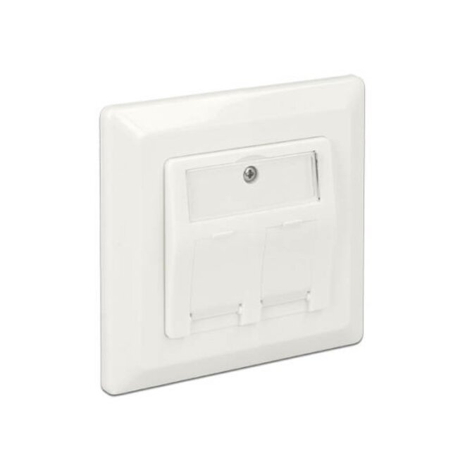 Delock Keystone nástěnné zásuvky (rámeček) 2 porty