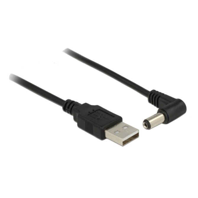 Delock napájecí kabel USB > DC 5.5 x 2.1 mm samec 90° 1.5 m