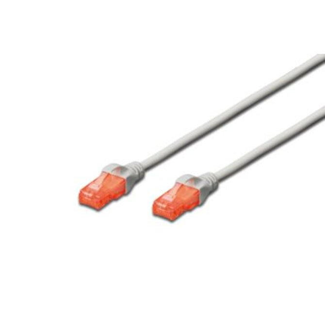 Digitus Ecoline Patch Cable, UTP, CAT 6e, AWG 26/7, šedý 3m, 1ks