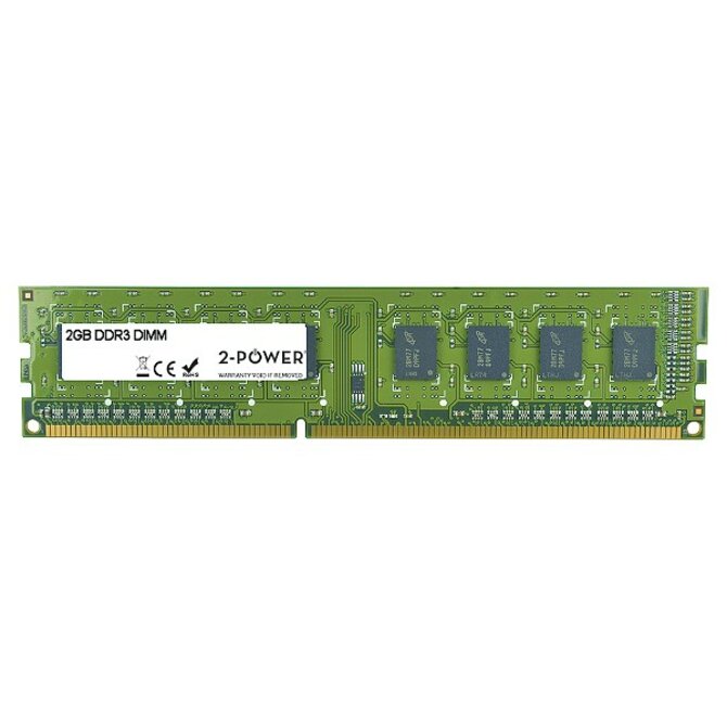 2-Power 2GB PC3-10600U 1333MHz DDR3 CL9 Non-ECC DIMM 2Rx8 ( DOŽIVOTNÍ ZÁRUKA )