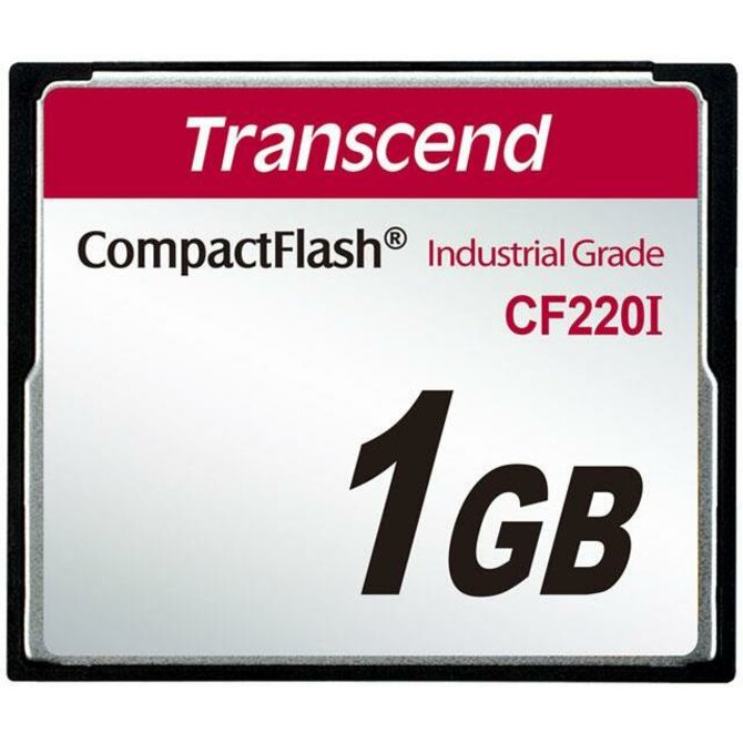 Transcend 1GB INDUSTRIAL TEMP CF220I CF CARD (SLC) Fixed disk and UDMA5