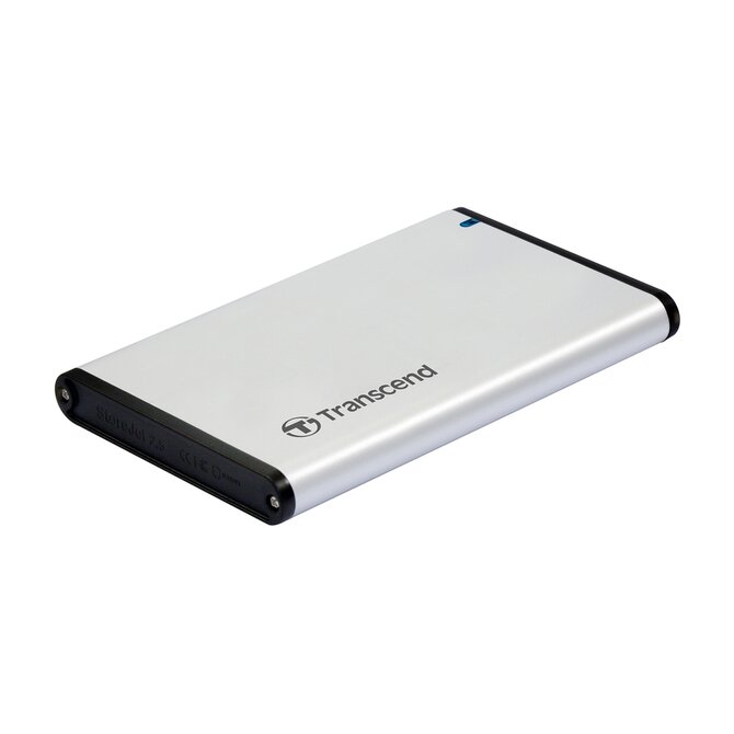 Transcend StoreJet 25S3 externí rámeček pro 2.5" HDD/SSD, SATA III, USB 3.0, celohliníkový, stříbrný