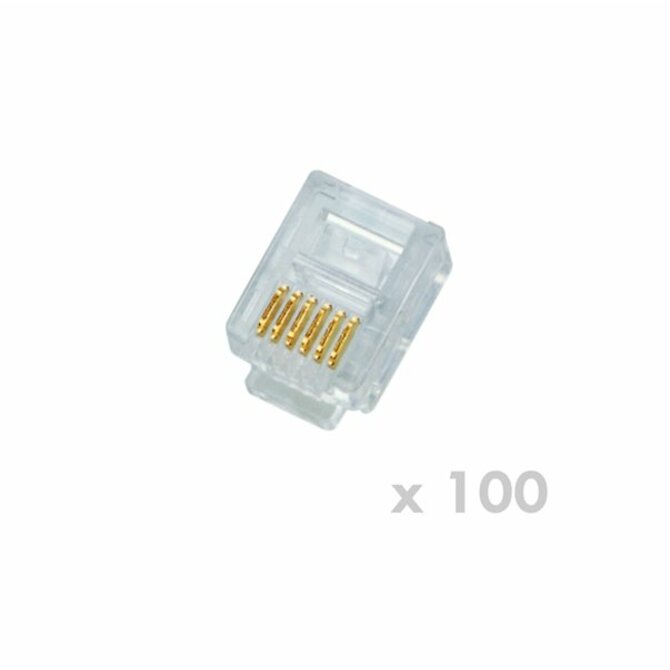 DATACOM Plug UTP CAT3 6p6c- RJ12 lanko - 100 pack