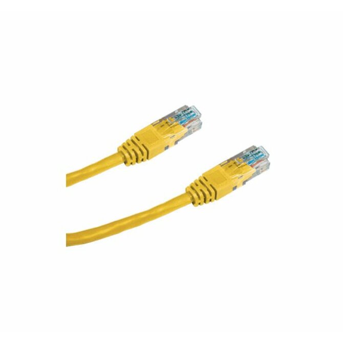 DATACOM Patch cord UTP CAT5E 0,5m žlutý