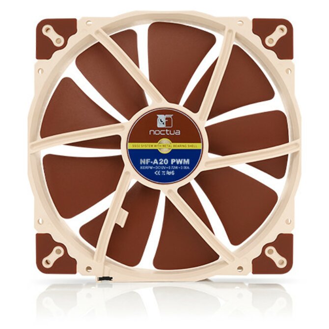 Noctua NF-A20-PWM, 200x200x30 mm, 4-pin, 800 RPM