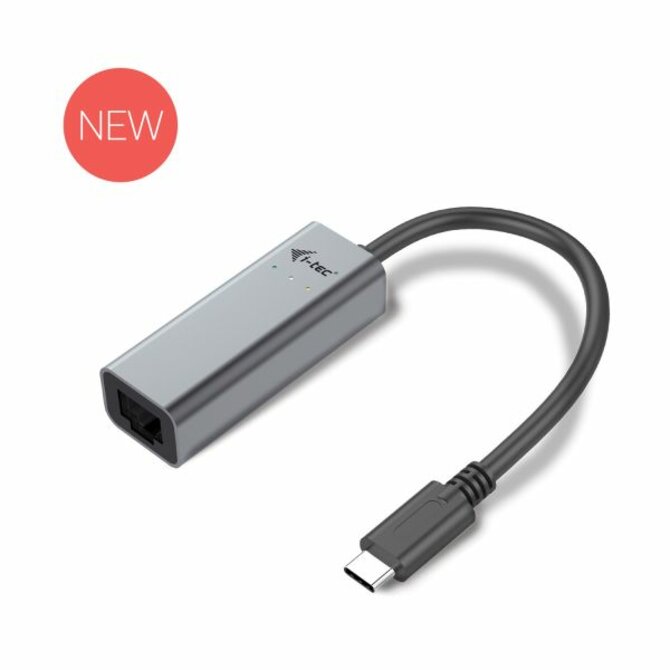 i-Tec USB-C METAL Gigabit Ethernet 10/100/1000 adaptér, LED, RJ45