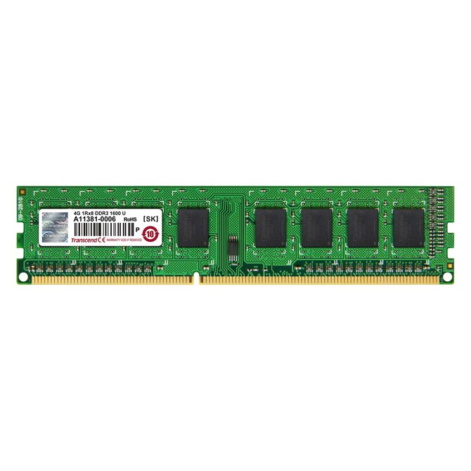 Transcend paměť 4GB DDR3-1600 U-DIMM (JetRam) 1Rx8 CL11