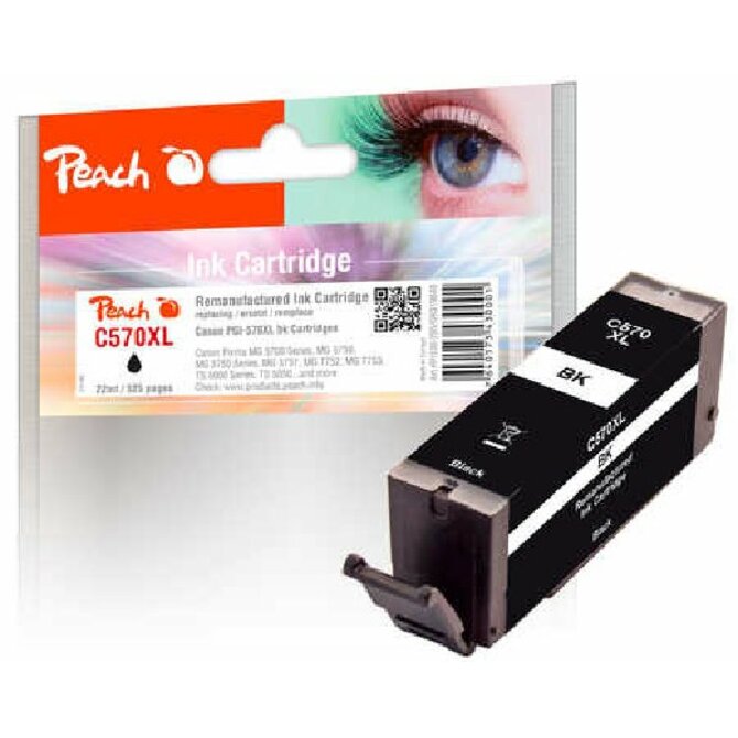 PEACH kompatibilní cartridge Canon PGI-570XL, black, 22ml