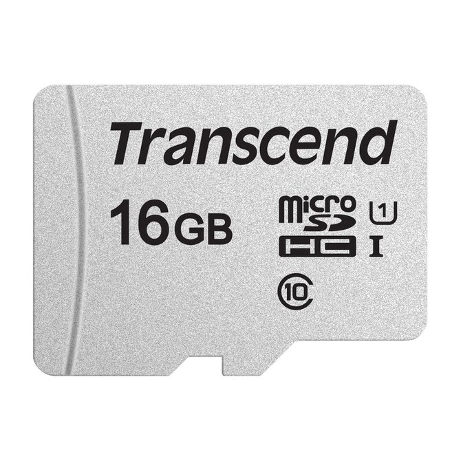 Transcend 16GB microSDHC 300S UHS-I U1 (Class 10) paměťová karta (bez adaptéru), 95MB/s R, 45MB/s W 