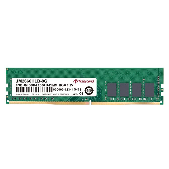 Transcend paměť 8GB DDR4 2666 U-DIMM (JetRam) 1Rx8 CL19