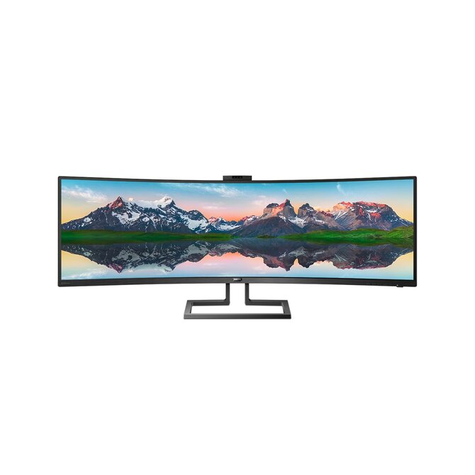 Philips LCD 499P9H 48,8" zakřivený VA 4K/5120x1440@70Hz/5ms/450cd/2xHDMI/DP/3xUSB/USB-C dock/RJ45/Webcam/Repro/HAS/VESA