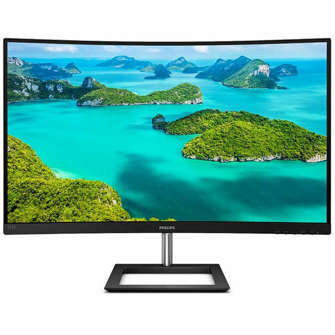 Philips LCD 322E1C 31,5" zakřivený 16:9 VA/1920x1080@75Hz/4ms/3000:1/250 cd/m2/VGA/HDMI/DP/VESA