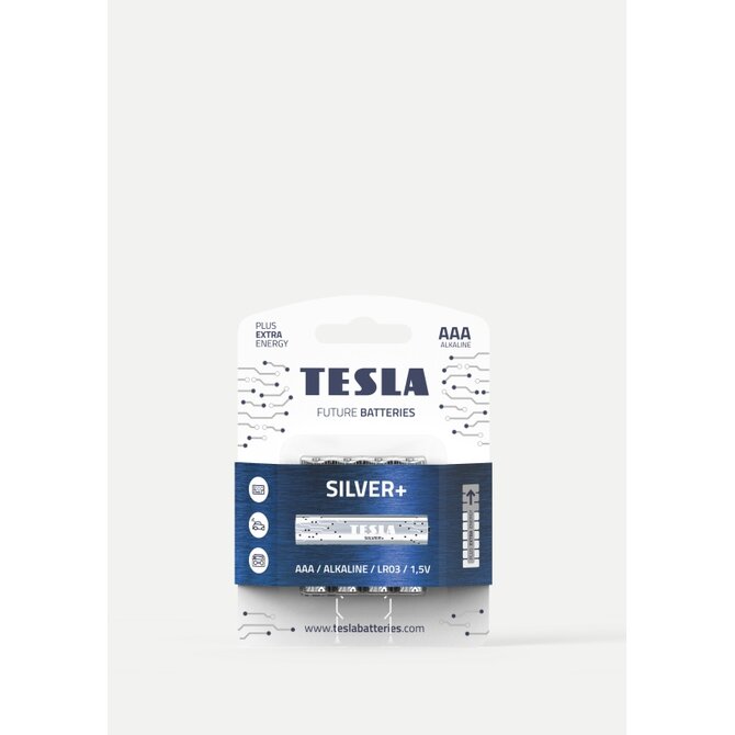Tesla AAA SILVER+ alkalická, 4 ks, ND 