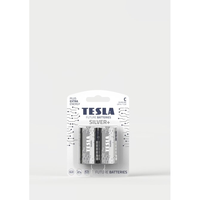 Tesla C SILVER+ alkalická, 2 ks, ND 