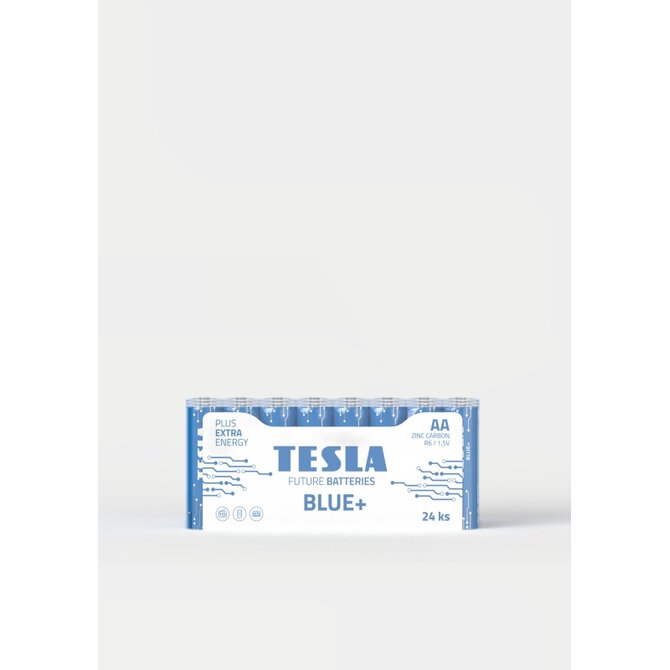 Tesla AA BLUE+ zinkouhlíková, 24 ks fólie, ND