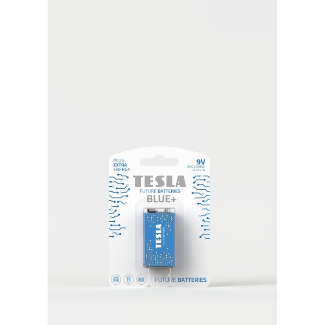 Tesla 9V BLUE+ zinkouhlíková, 1 ks, ND