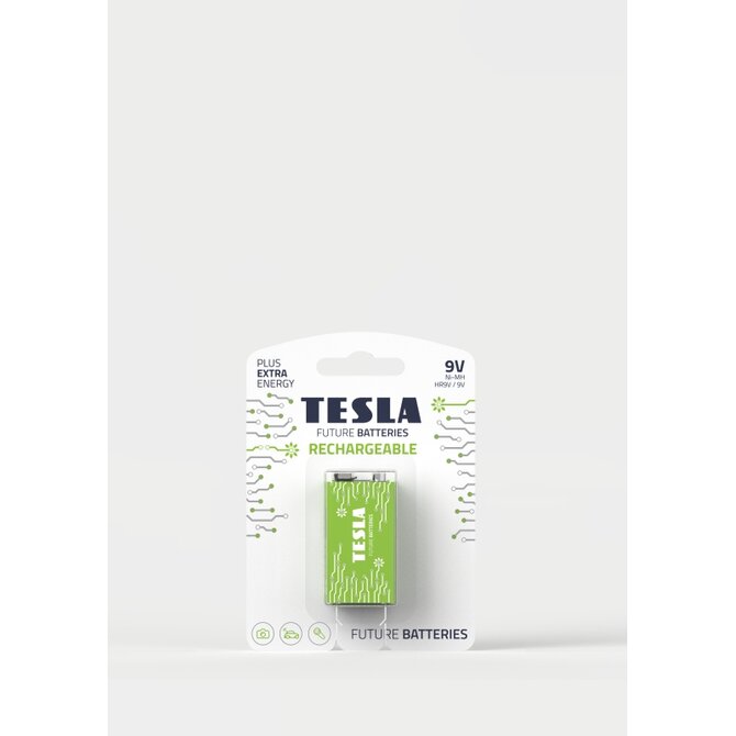 Tesla 9V RECHARGEABLE+ nabíjecí Ni-MH 250 mAh, 1 ks, NewDesign