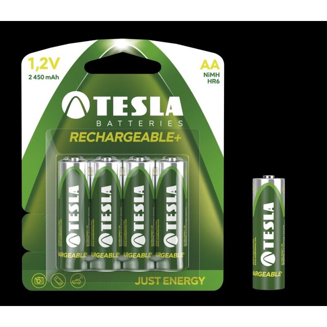 Tesla AA RECHARGEABLE+ nabíjecí Ni-MH 2450 mAh, 4 ks 