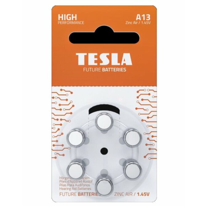 TESLA BATTERIES A13 G HEARING AID (PR48 /BLISTER), 6ks