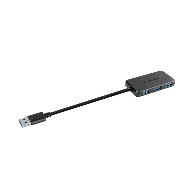 Transcend HUB2, USB 3.1 Gen 1 Hub 4-port, černý