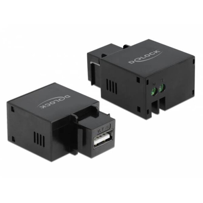 Delock Keystone Modul mit USB Typ-A Ladebuchse 2,1 A schwarz