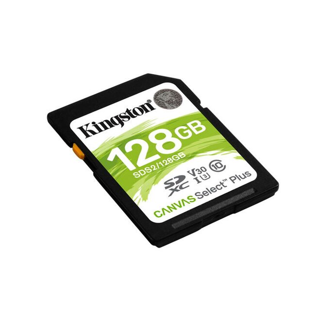 KINGSTON 128GB SDHC CANVAS Plus Class10 UHS-I 100MB/s Read Flash Card