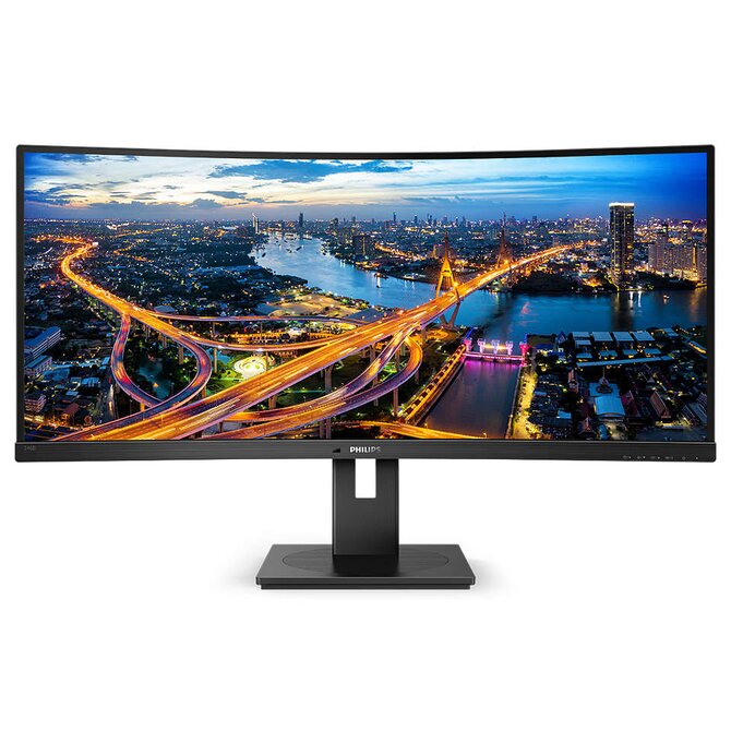 Philips LCD 346B1C 34" zakřivený VA/3440x1440@100Hz/5ms/300cd/HDMI/DP/4xUSB/USB-C dock/RJ45/Repro/HAS/VESA