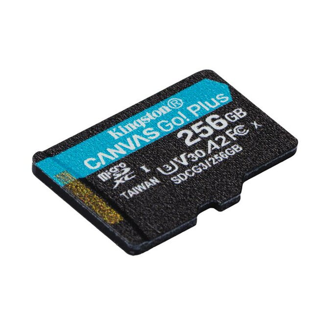 KINGSTON 256GB microSDXC Canvas Go! PLus 170R/100W U3 UHS-I V30 Card bez adapteru