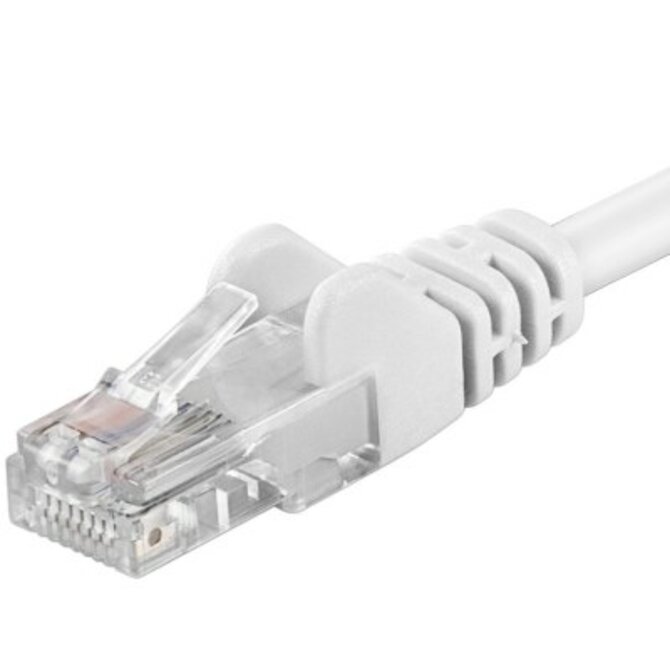 PremiumCord Patch kabel UTP RJ45-RJ45 level 5e 10m bílá