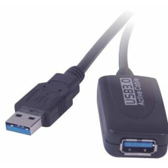 PremiumCord USB 3.0 repeater a prodlužovací kabel A/M-A/F 5m