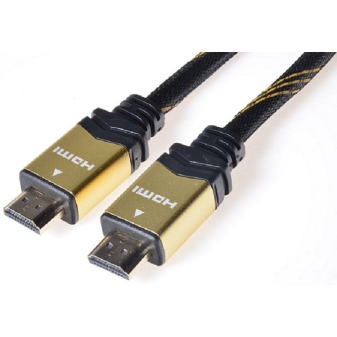 PremiumCord GOLD HDMI High Speed + Ethernet kabel, zlacené konektory, 5m