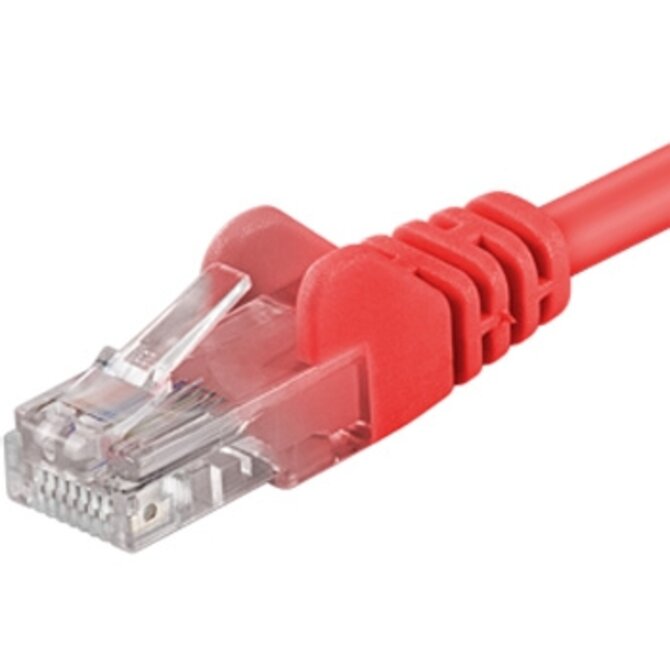 Premiumcord Patch kabel CAT6a S-FTP, RJ45-RJ45, AWG 26/7 1m červená