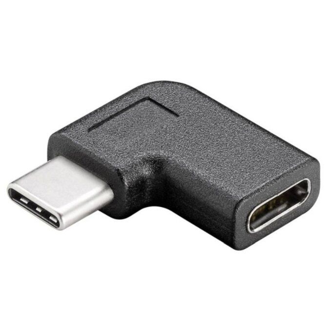 PremiumCord Adaptér USB 3.1 konektor C/male - C/female zahnutý 90°