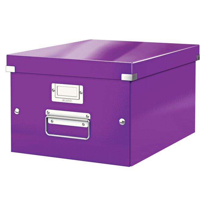 LEITZ Univerzální krabice  Click&Store, velikost M (A4), purpurová