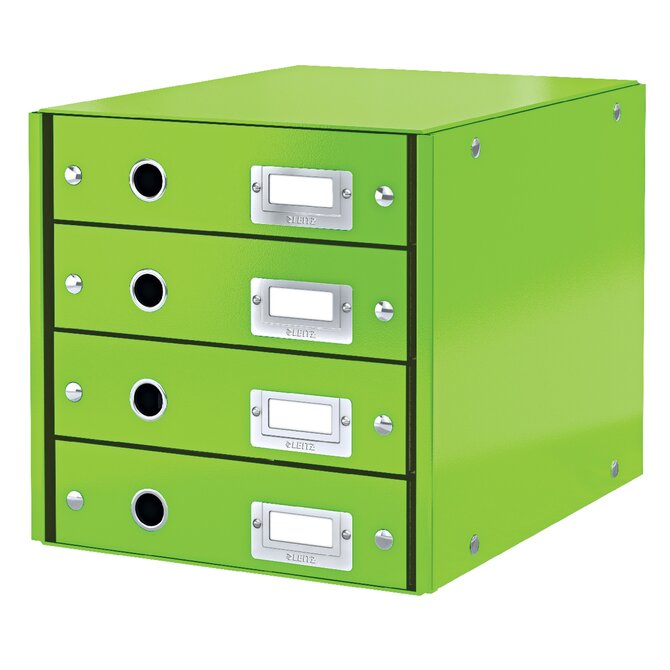LEITZ Zásuvkový box  Click&Store, 4 zásuvky, zelená