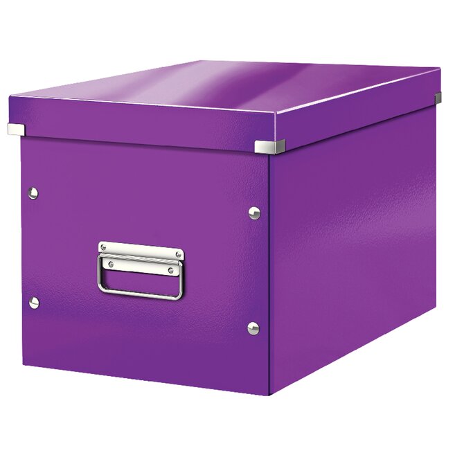 LEITZ Čtvercová krabice  Click&Store, velikost L (A4), purpurová