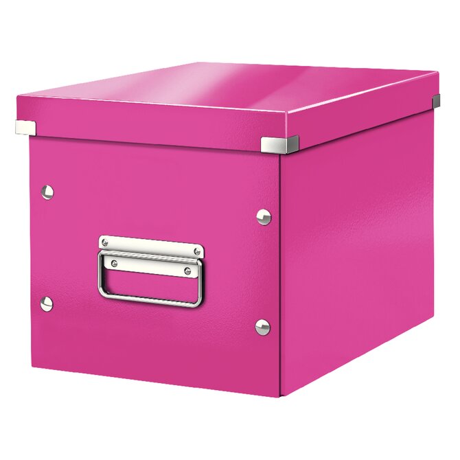 LEITZ Čtvercová krabice  Click&Store, velikost M (A5), růžová