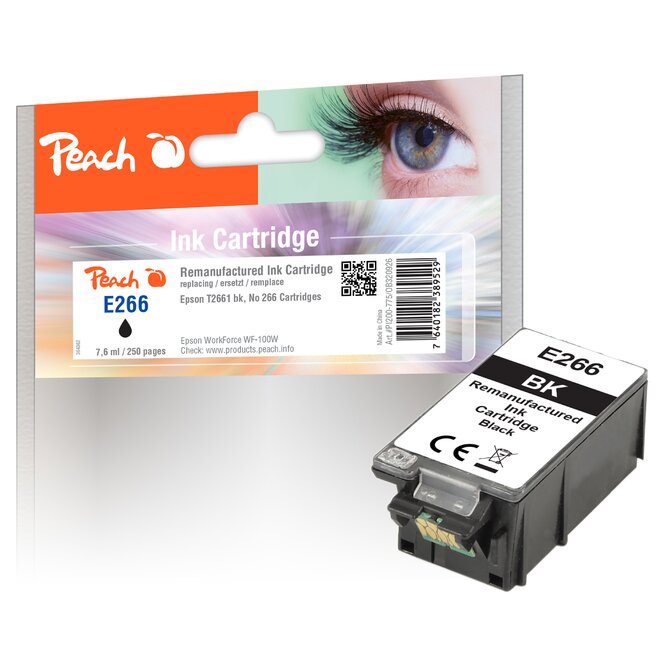 PEACH kompatibilní cartridge Epson 266 black, 7.6ml