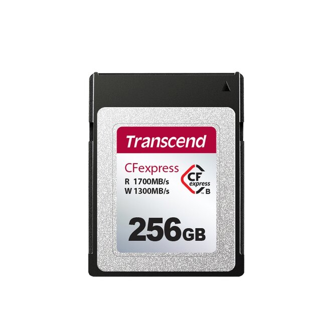 Transcend 256GB CFexpress 820 NVMe PCIe Gen3 x2 (Type B) paměťová karta, 1700MB/s R, 1300MB/s W
