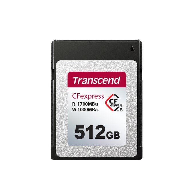 Transcend 512GB CFexpress 820 NVMe PCIe Gen3 x2 (Type B) paměťová karta, 1700MB/s R, 1000MB/s W