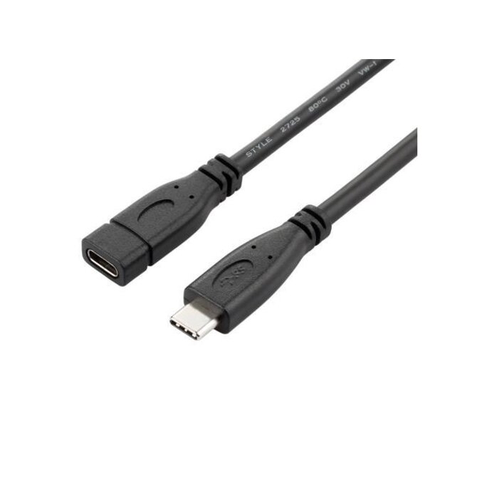 PremiumCord Prodlužovací kabel USB 3.1 generation 2, C/male - C/female, 1m