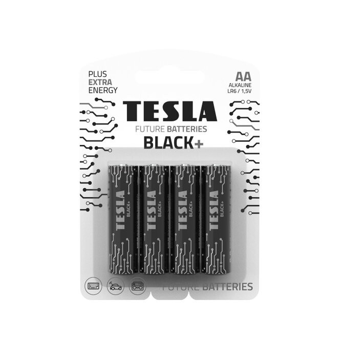 Tesla AA BLACK+ alkalická, 4 ks