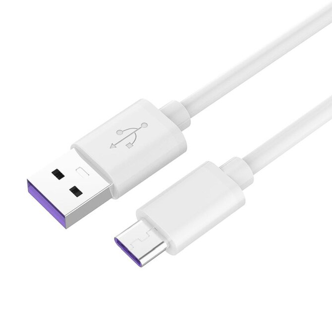 PremiumCord Kabel USB 3.1 C/M - USB 2.0 A/M, Super fast charging 5A, bílý, 2m