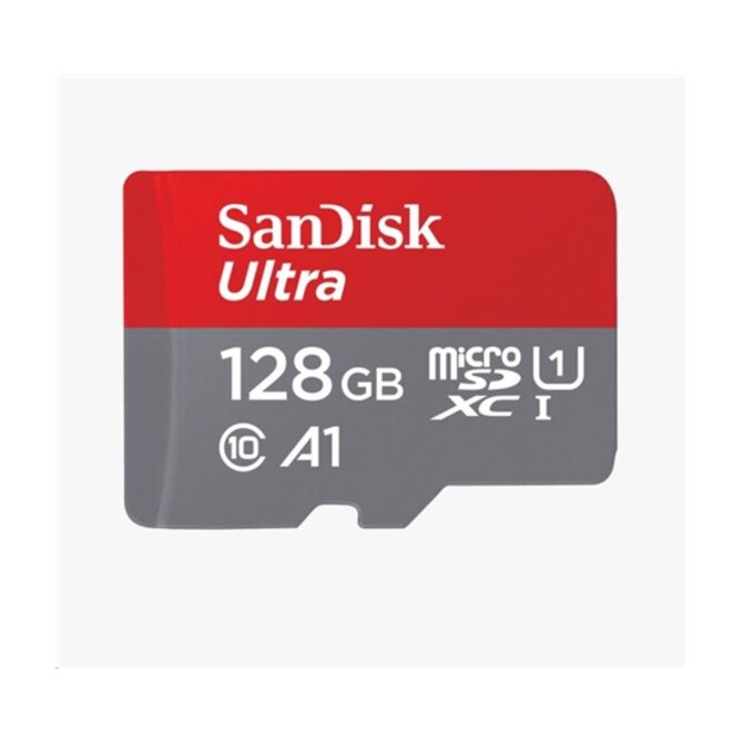 SanDisk MicroSDXC karta 128GB Ultra (100MB/s, Class 10, Android) + adaptér