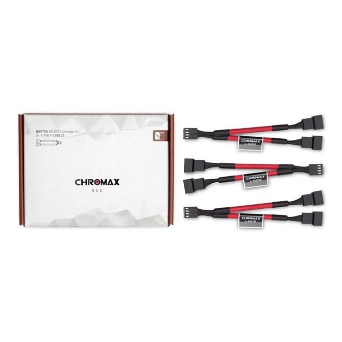 Noctua NA-SYC1 chromax.red - sada 3 ks, červená