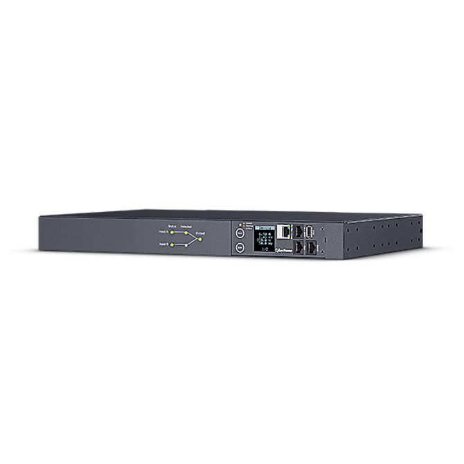 CyberPower Rack ATS PDU, Switched, 1U, vstup 2x IEC C20, výstup 8x IEC C13, 2x IEC C19 